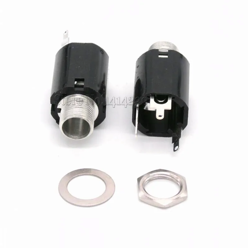 10Pcs Audio jack PJ-617 6.35 audio video metal dual channel socket