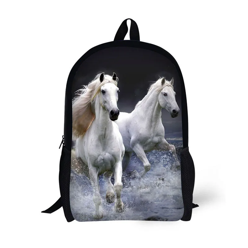 

mochila masculina Backpack for children 17 Inch Cool Horse Animal School backpack Portable school bag for Teen Boys