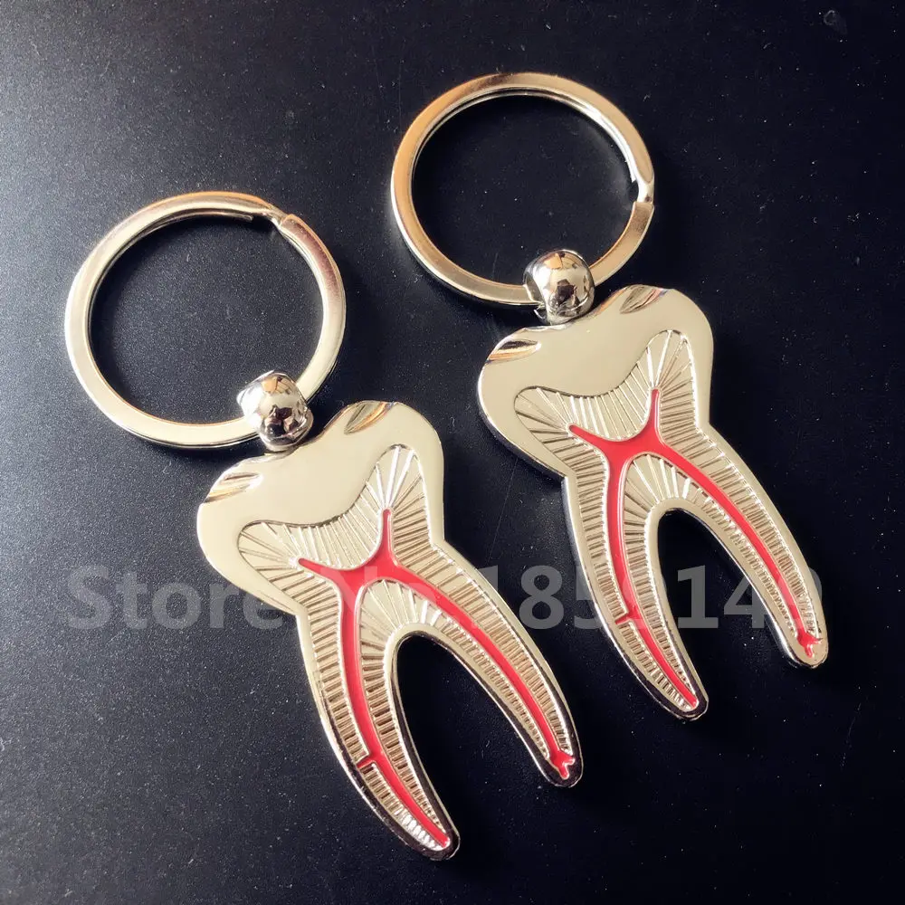 10pcs high quality Dental Tooth-shape Keychain Dental Clinic Gift