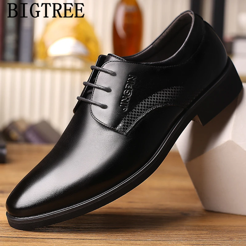 Business Shoes Men Oxford Leather Luxury Italian Brand Formal Men Shoes Elegant Coiffeur Office Shoes Men Classic Erkek Ayakkabi