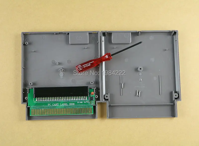 Convertidor adaptador de 60 pines a 72 pines con chip CIC instalado para sistema de consola NES con estuche de cartucho y destornillador, 1 ud.