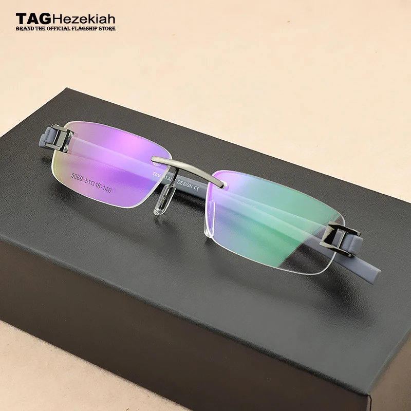 2023 Brand eyeglasses rimless Vintage myopia eyeglasses frame TR90 computer Retro glasses frame optical women men oculos de grau