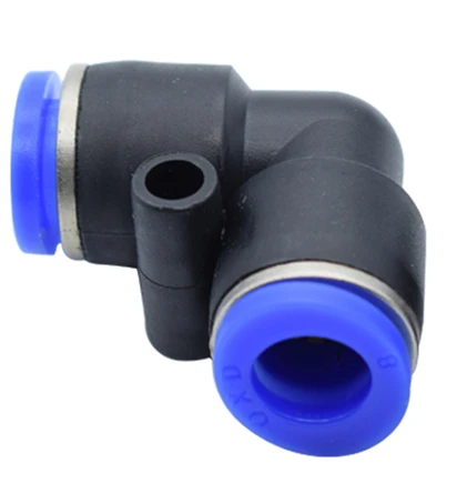 10 pcs/lot Pneumatic Pipe Fitting Quick Connect Right Angle 90 Degree Plastic Elbow PV-04 06 08 10 12 14 16