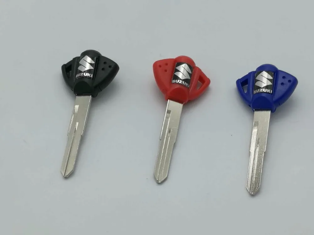 For Motorcycle Brand New Blank Key Uncut Blade For Suzuki GSXR 600 750 1000 SV650 VStromBlank Key Accessories