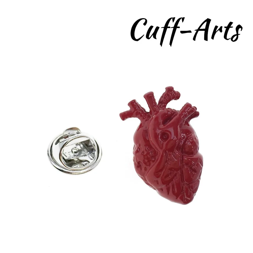 Brooch Lapel Pin For Men Pins and Brooches Red Heart Lapel Pin Badge Jewelry Broche PIN de la solapa By Cuffarts P10202