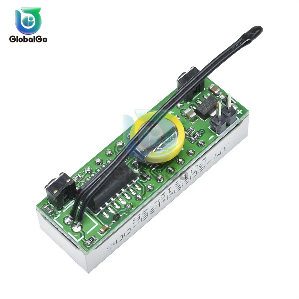 3In1 LED Clock Voltage Temperature Digital Display Module Voltage Temperature Detector Mini Thermometer Thermograph Voltmeter