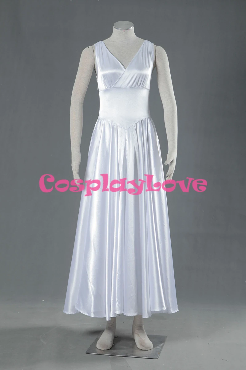 

Stock Athena Cosplay Costume White Dress From Saint Seiya High Quality For Adult Kid Party Halloween Carnival Custom Made