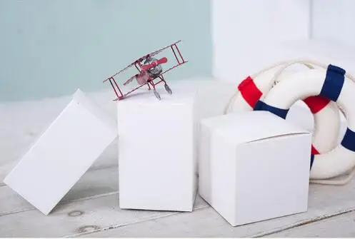 Cube Blank White Packaging Gift Small Cardboard Boxes,Square Kraft Paper Cardboard Packaging Paper Box image 6