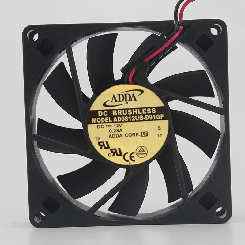 Original 8015 AD0812UB-D91GP 12V 0.28A 8CM double ball cooling fan