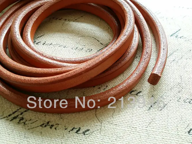 10*6MM 2M Brown 100% Real Cow Leather Rope DIY Bracelet Cords Jewelry Findings & Accessories