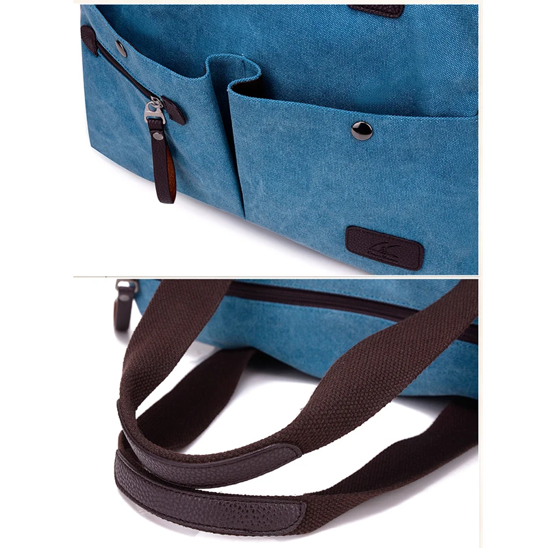 KVKY New Arrive Women Messenger Bag Vintage Canvas Handbags Ladies Travel Bag Female Crossbody Shoulder Bag Big Casual Tote