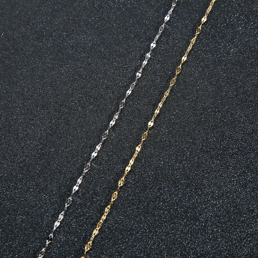 10 Yard/roll 2*4mm Gold Color Rope Chain Stainless Steel Necklace For Women Men Gold Fashion Rope Chain Jewelry Gift