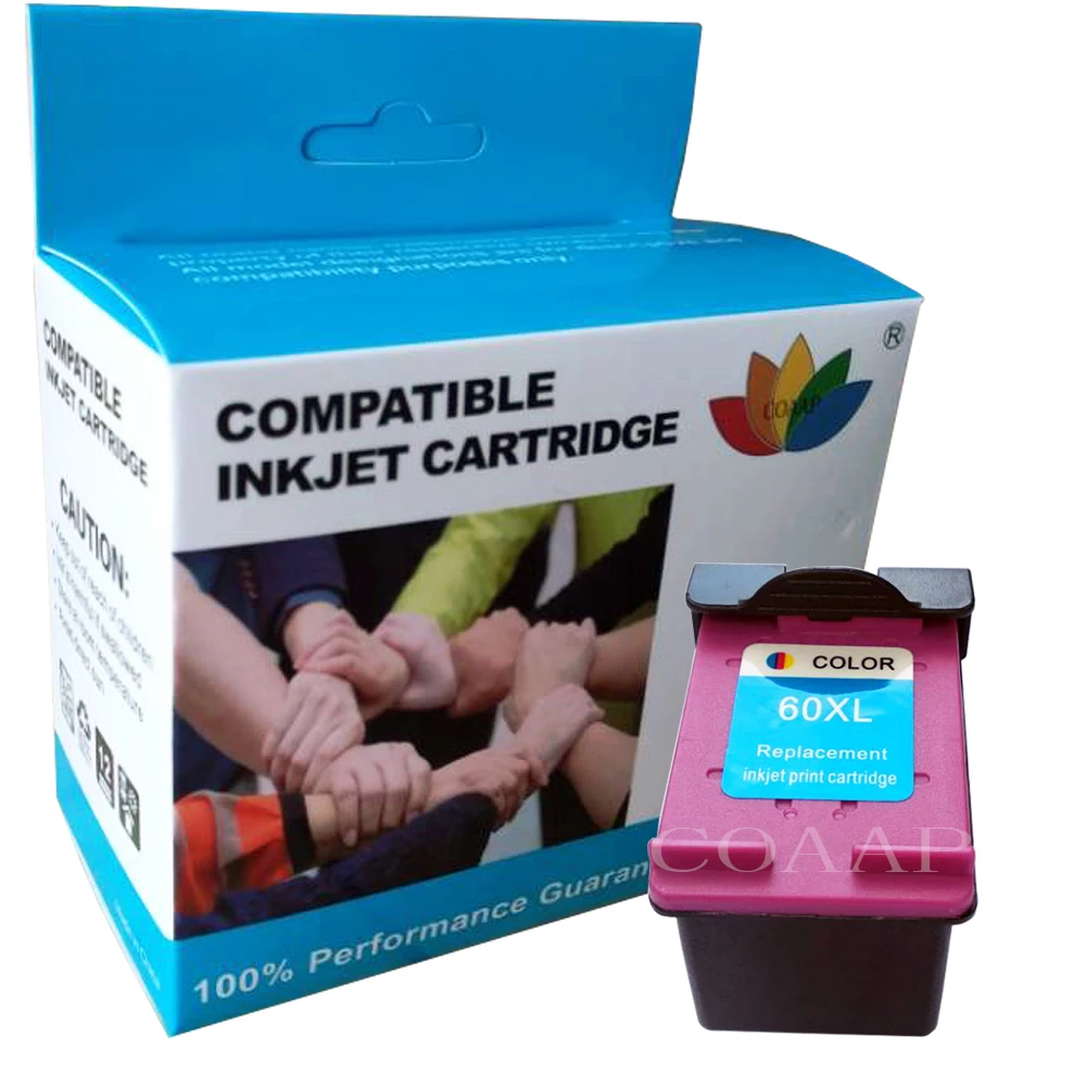 Cartouches d'encre rechargeables pour imprimante HP, 60 XL, pour Deskjet F2480, F2420, F4480, F4580, F4280, D2660, D2530, D2560, PhotoSmart C4680, C4640, compatibles