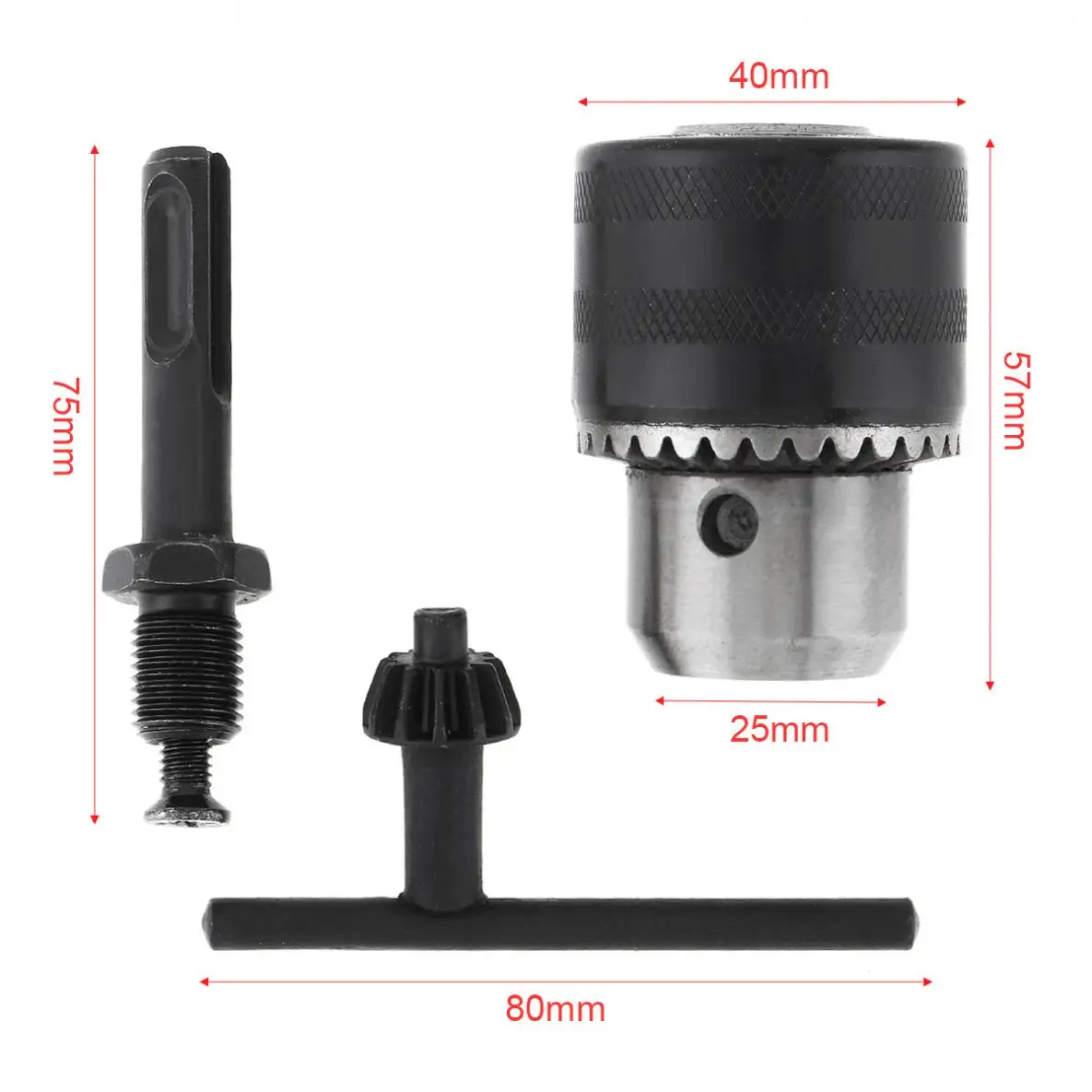 TORO 1.5-10/13mm 1/2-20UNF Drill Chuck For Hammer Conversion with Drill Chuck Key and Round Handle of Electric Hammer Transfer