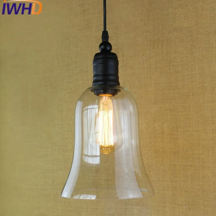 

IWHD American Style Retro Vintage Pendant Lights Loft Industrial LED Hanging Lamp Bedroom kitchen Lamparas Home Lighting Fixture