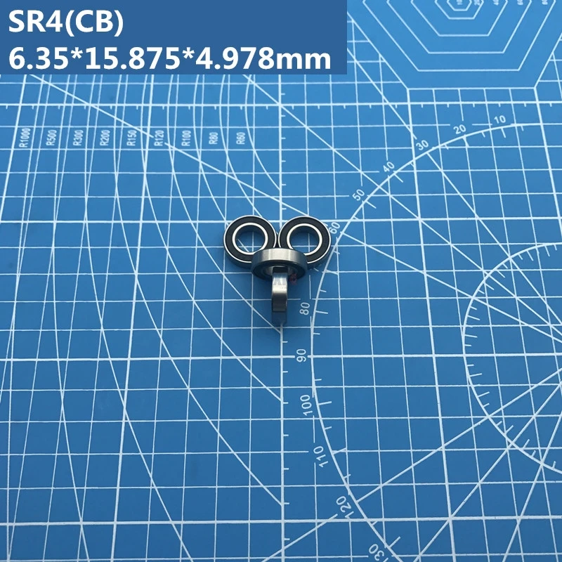 2pcs ABEC-5 SR4-2RS CB LD Hybrid Ceramic Stainless Steel Ball Bearing 6.35x15.875x4.978mm SR4 2RS 1/4x5/8x0.196 Inch