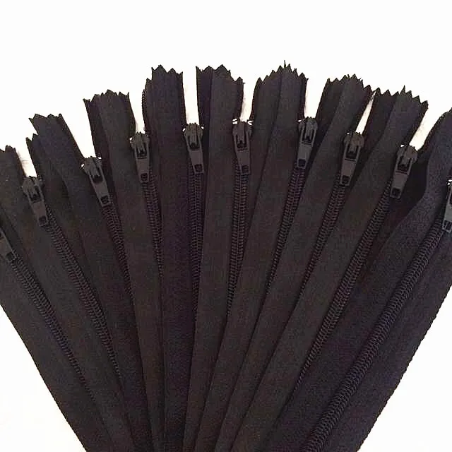 Cremalleras de bobina de nailon negro, 20cm (8 pulgadas), Sastre, alcantarillado, artesanía, FGDQRS, 10 Uds.