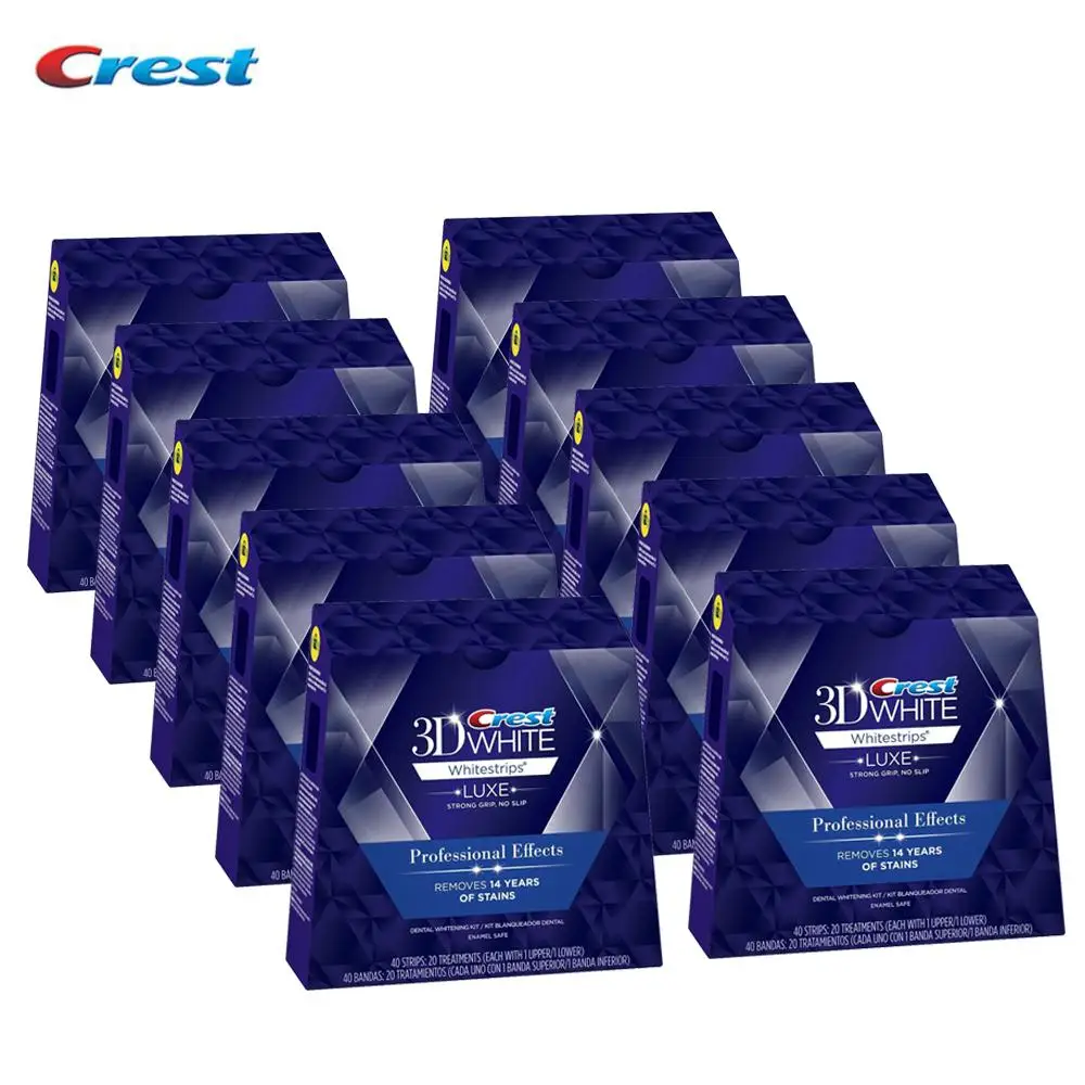 

Crest 3D White LUXE Whitestrips отбеливание зубов 1 коробка = 20 мешков/40 полосок оригинальные профессиональные эффекты гигиена полости рта