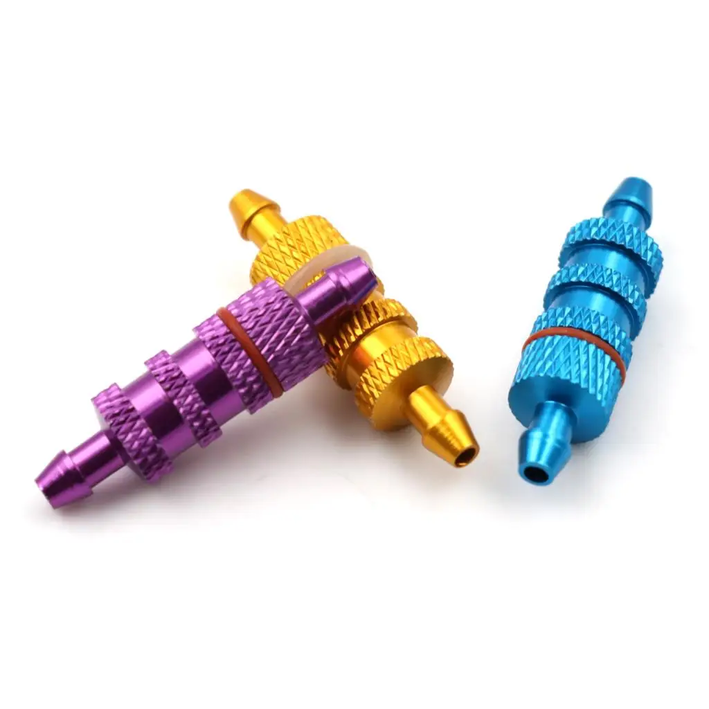 Upgrade de liga de alumínio 1/10 peças de reposição de filtro de combustível para motor rc acessórios nitro