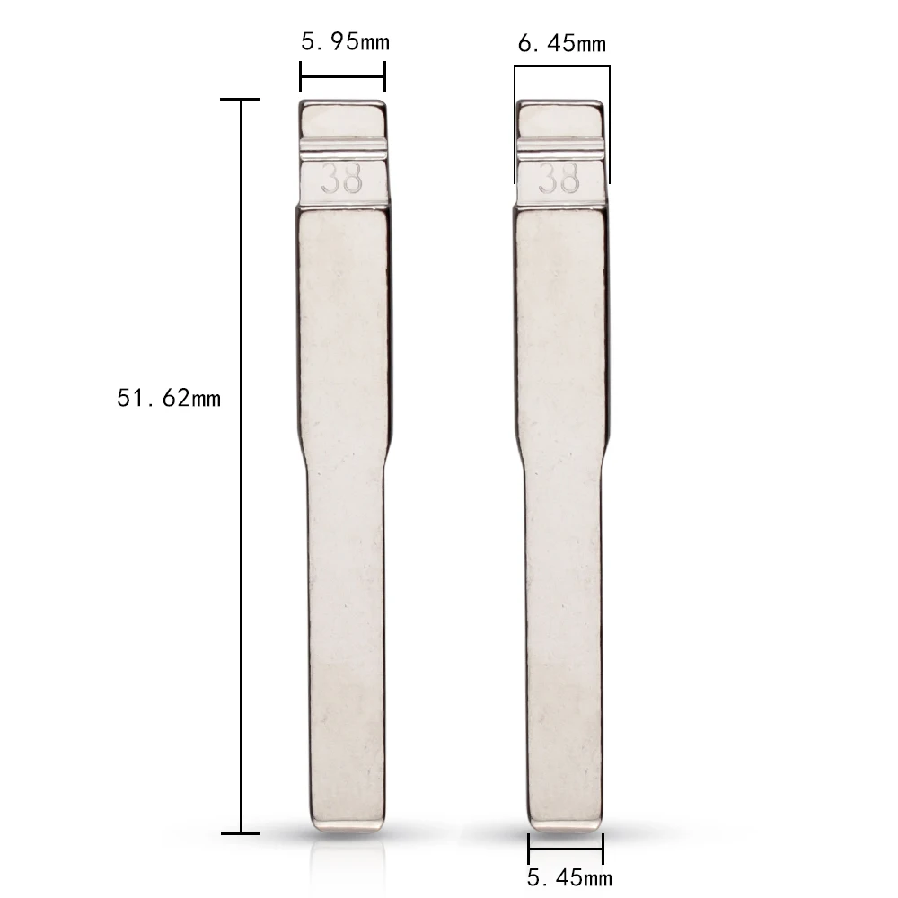 KEYYOU Metal Blank Uncut Flip KD VVDI JMD Remote Key Blade Type #38 HU101FH for Changan for Ford Focus