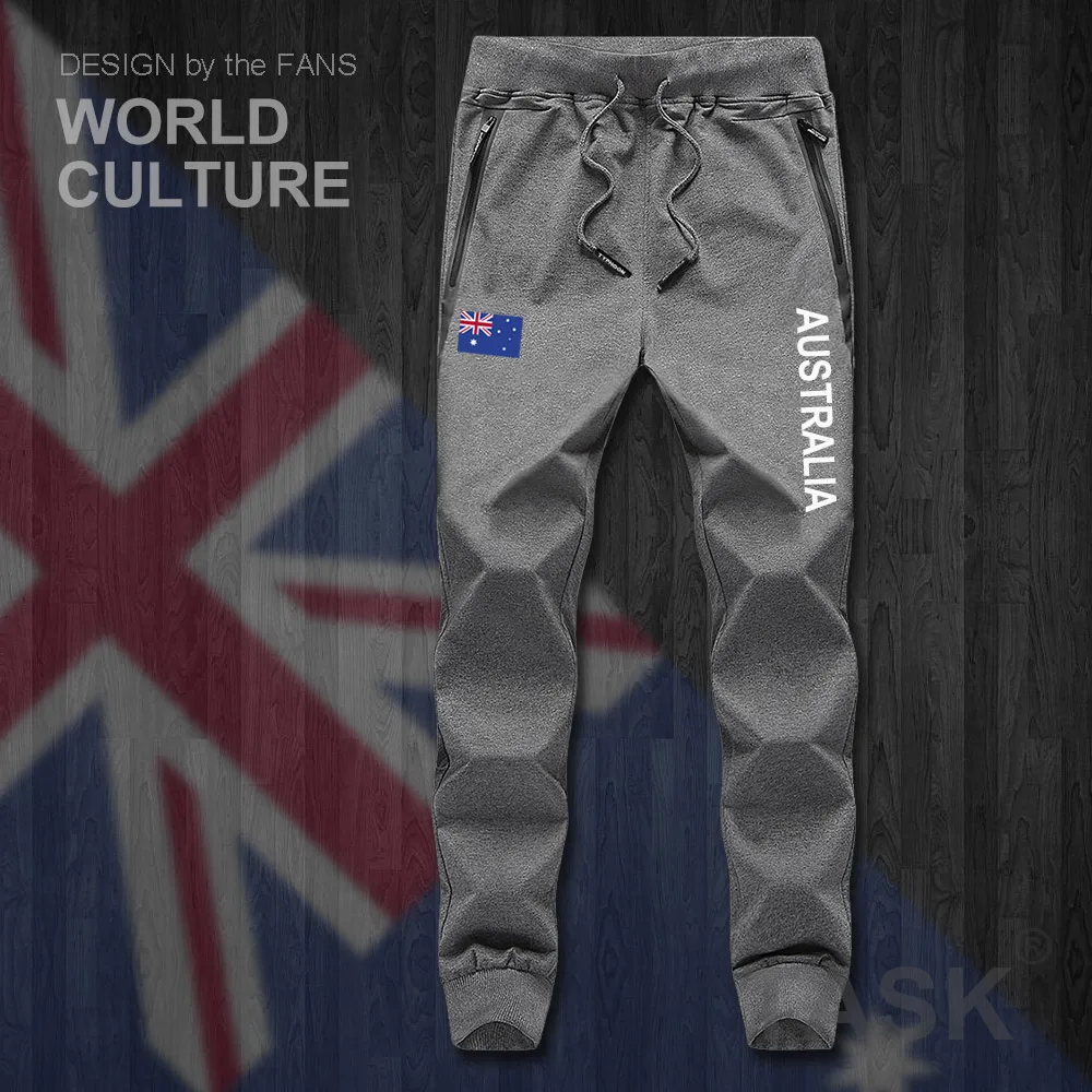 Commonwealth of Australia AUS Australian mens pants joggers jumpsuit sweatpants track sweat fitness fleece tactical casual NEW