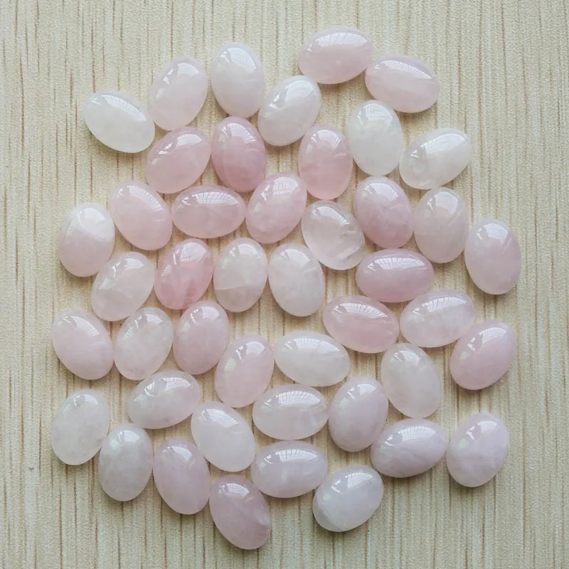

Fashion top quality natural stone Oval CAB CABOCHON 10x14mm pink beads for jewelry making wholesale 50pcs/lot free