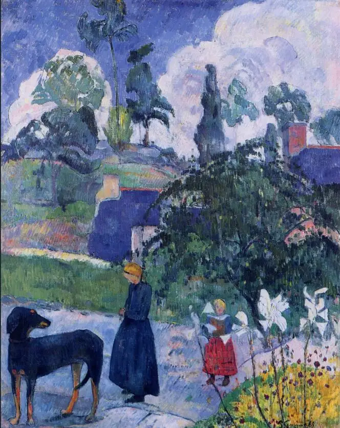 

High quality Oil painting Canvas Reproductions Among the lillies (1893) by Paul Gauguin hand painted