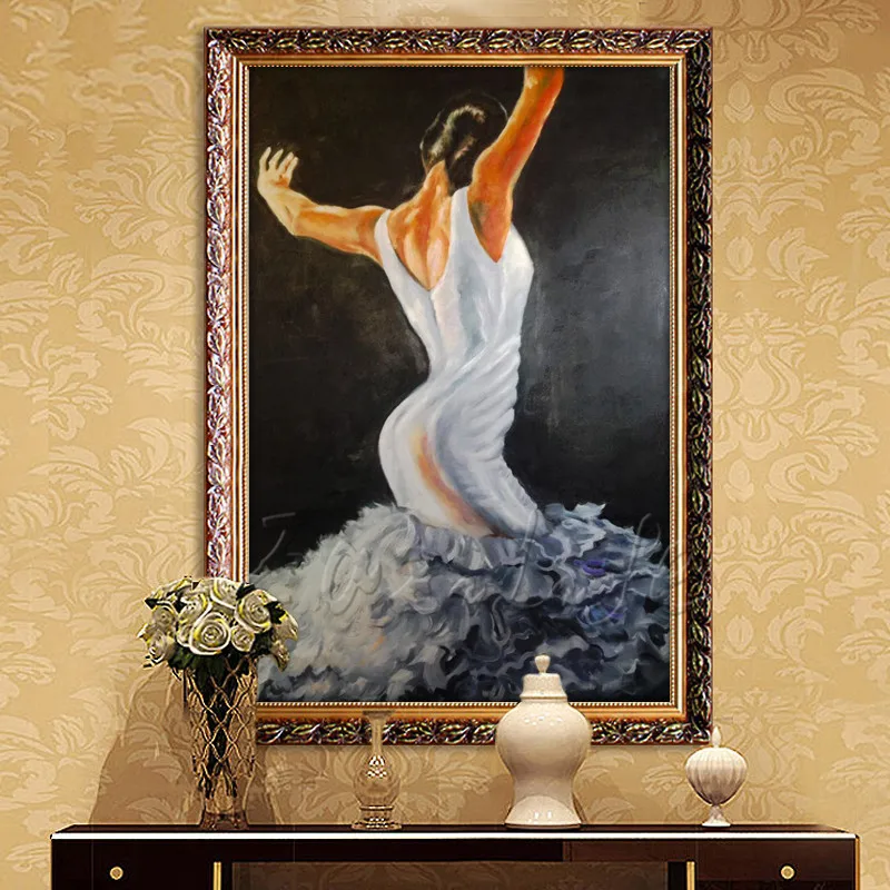 Spanish Flamenco Dancer painting latina woman Oil painting on canvas hight Quality Hand-painted Painting latina 08