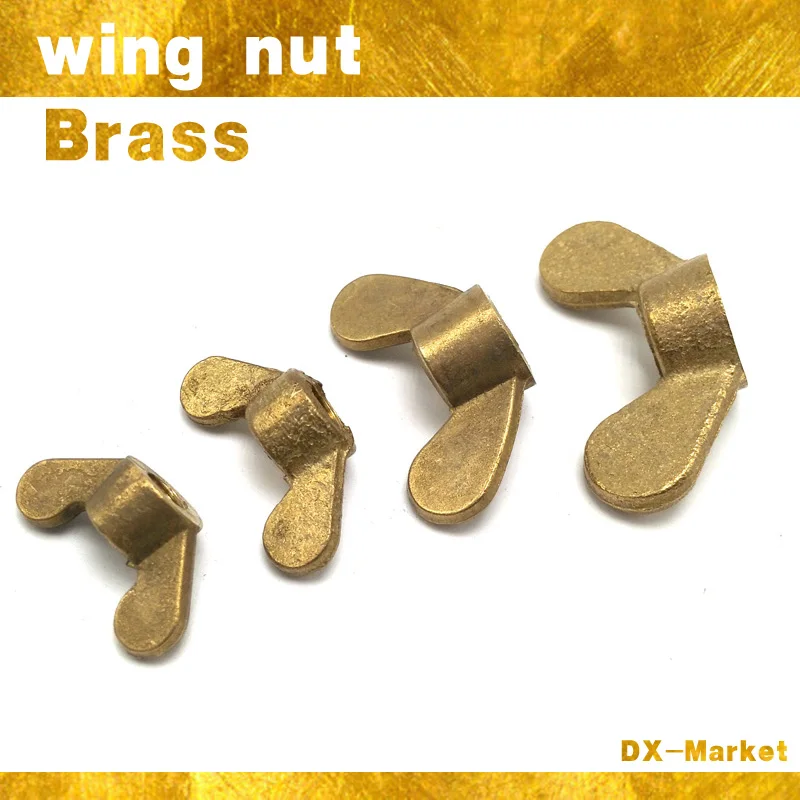 m3 , 30pcs , Metric Thread wing nut DIN315 brass Lock Wing Nuts , thumb nuts ,B012