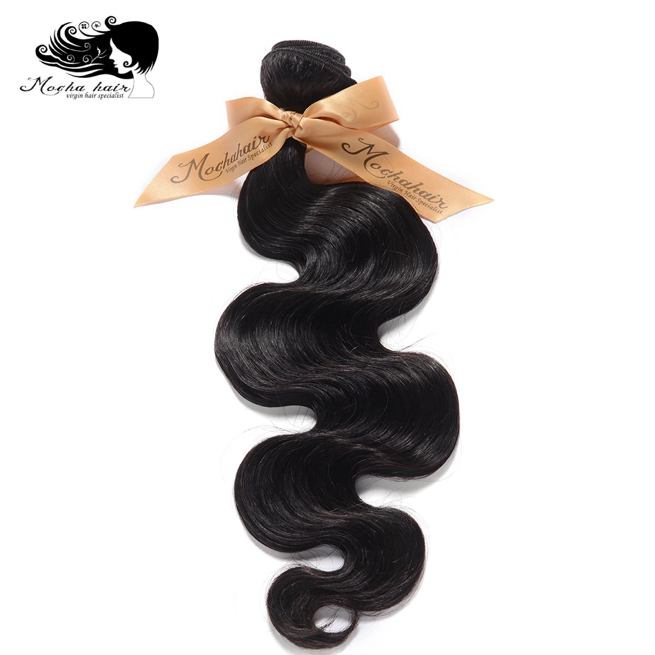 Mocha Hair Brazilian Body Wave Virgin Hair Weaving 1 Bundle 10"- 26"  Natural Color 100% Unprocessed Human Hair