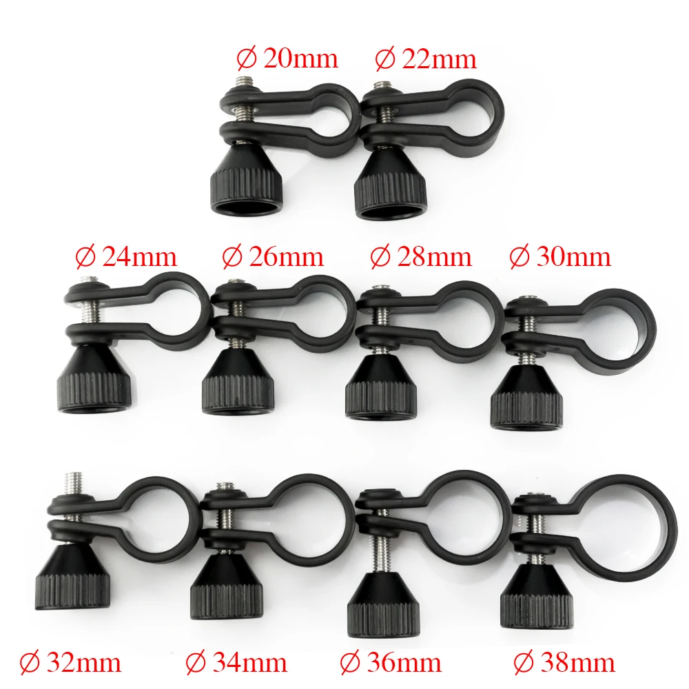 Camera Flashlight Holder For Diameter 20 to 38mm Lamp Adjustable Screw Fixed Flash Stand Diving Sports Photograph Accessory