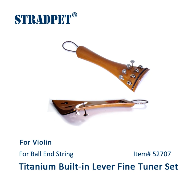 STRADPET Built-in Titanium Lever Fine Tuner Set for Violin (one tuner with its screws), Violin Accessories