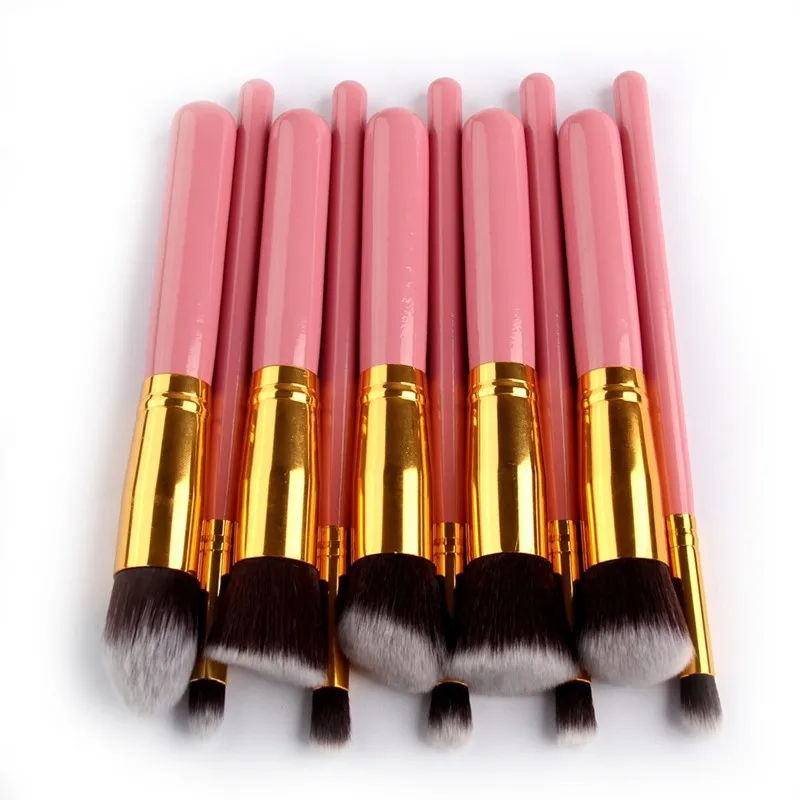 10Pcs Soft Makeup Brushes Set for Cosmetic Beauty Foundation Blush Powder Eyeshadow Concealer Blending Make Up Brush