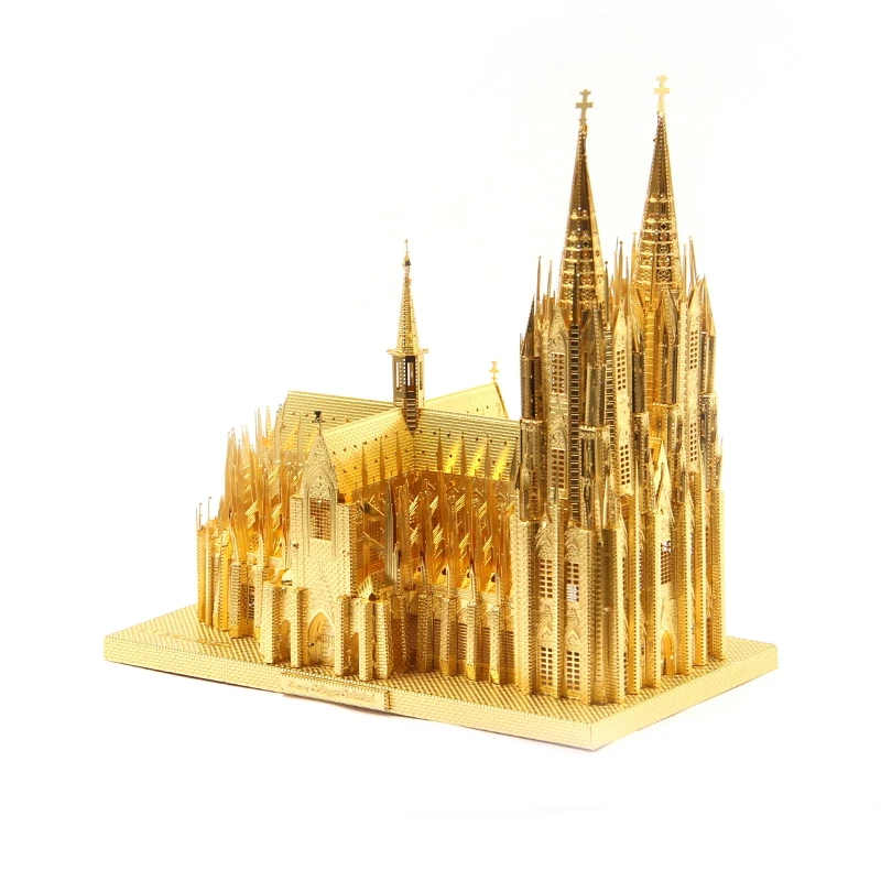 

MMZ MODEL Microworld 3D Metal Puzzle model The Cologne Cathedral Building Model Kits J030 DIY 3D Laser Cut Jigsaw Toys For adult