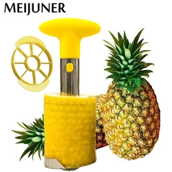 Affettatrice per ananas in acciaio inossidabile taglierina a spirale taglierina per frutta pelapatate lame per la rimozione dello stelo per utensili da cucina facili da infilare