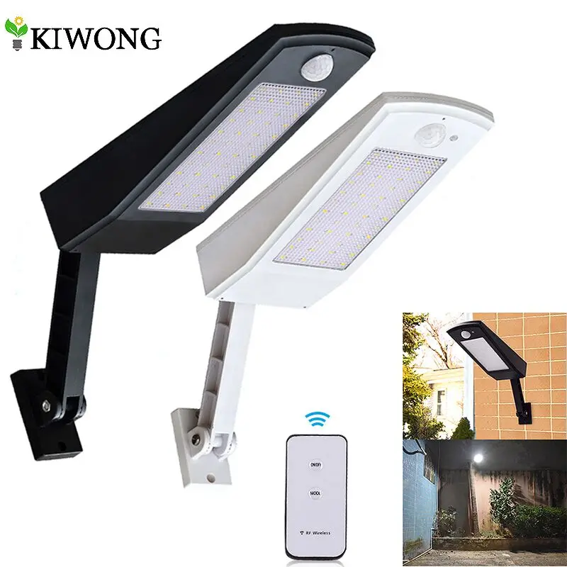 900lm Led Solar Light Outdoor Waterproof Lighting For Garden Wall 48 leds Four Modes Rotable Pole Solar Lamp Newest