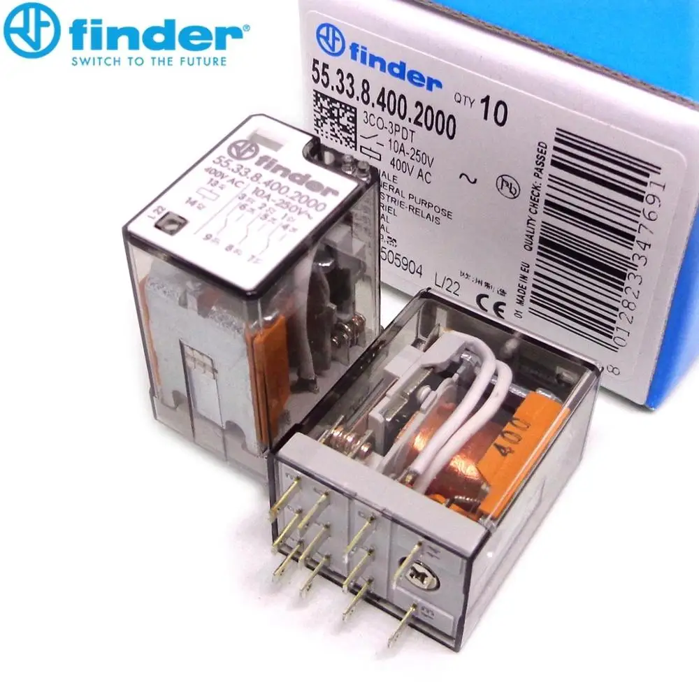 FINDER 100%-NEW 1PCS 55.33.8.400.2000 400VAC 55.33.8.230.0010 55.33.9.024.0010 94.03 10A Relay Original