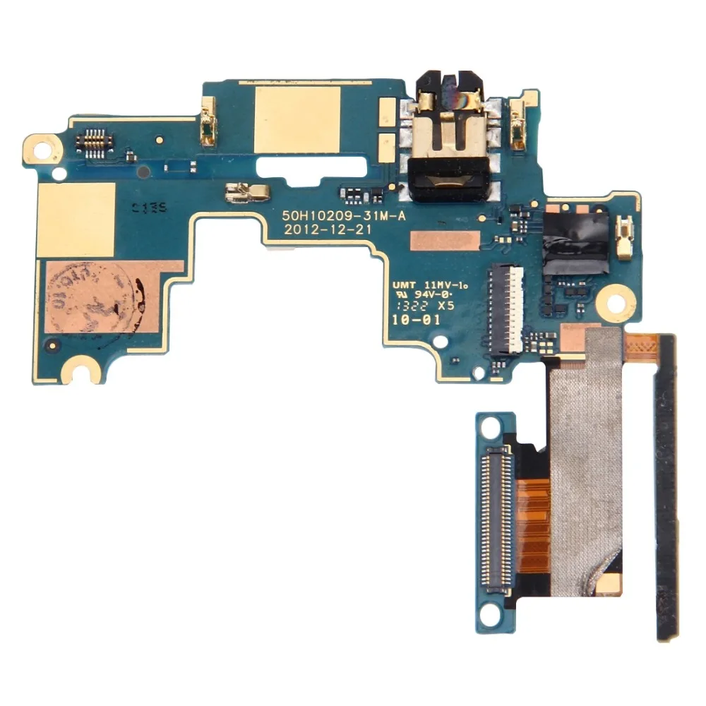 iPartsBuy Mainboard & Volume Control Button / Earphone Jack Flex Cable Replacement for HTC One M7 / 801e / 801n