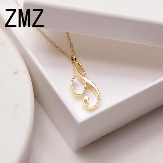 

ZMZ 50pcs/lot 2019 Europe/US fashion English letter pendant lovely letter S text necklace gift for mom/girlfriend party jewelry