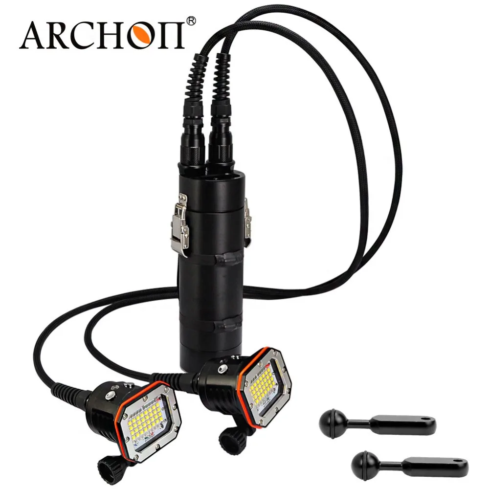 ARCHON WH156W dual heads dive flashlight max 30000 lumens Led hand lamp