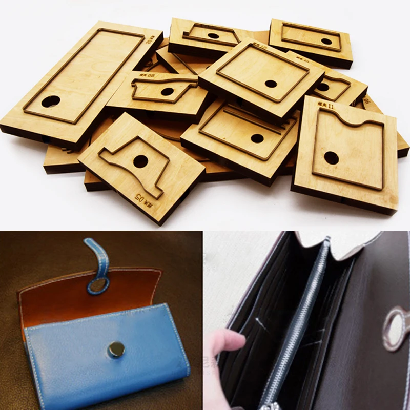 DIY leather craft women wallet card holder die cutter knife mould hand punch tool pattern