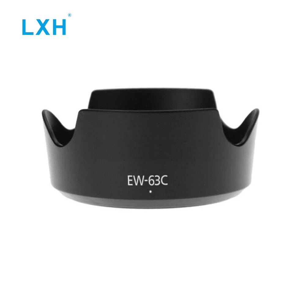 LXH EW-63C Camera Lens Hood for Canon EF-S 18-55mm f/3.5-5.6 IS STM and EF-S 18-55mm f/4-5.6 IS STM Camera Lens Shade