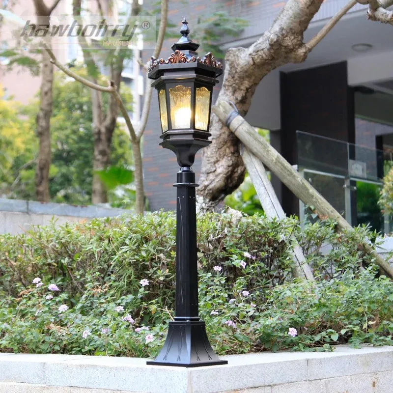 HAWBERRY American Simple Outdoor Wall Lamp Waterproof Garden European Vintage Balcony Light European Villa Vertical Street Light