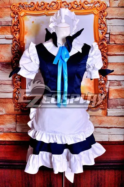 Touhou Project Izayoi Sakuya Maid Cosplay Costume Deluxe Version E001