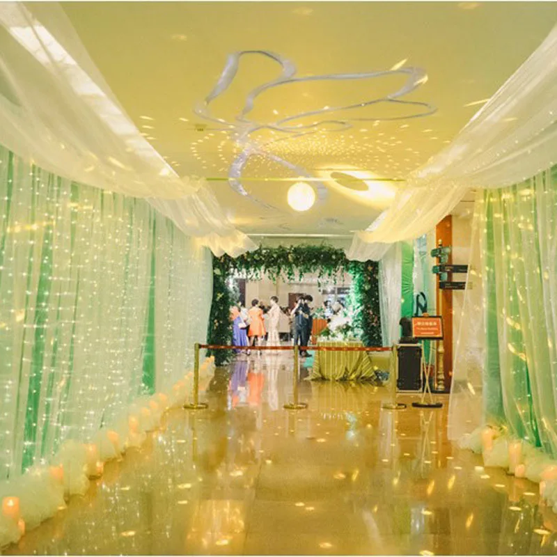 

3x1/3x2/3x3m led icicle light curtain fairy string lights for Wedding bedroom door curtain garden Christmas party decoration