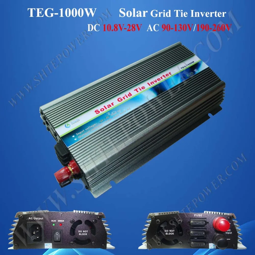 1000w Grid Tie Inverter for Solar Panel, Solar Power Invertor, DC 12v/24v to AC 190v~260v