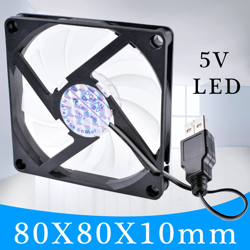 

NOTEBOOK FAN 8010 80X80X10mm 5V USB fan blue led quality guarantee