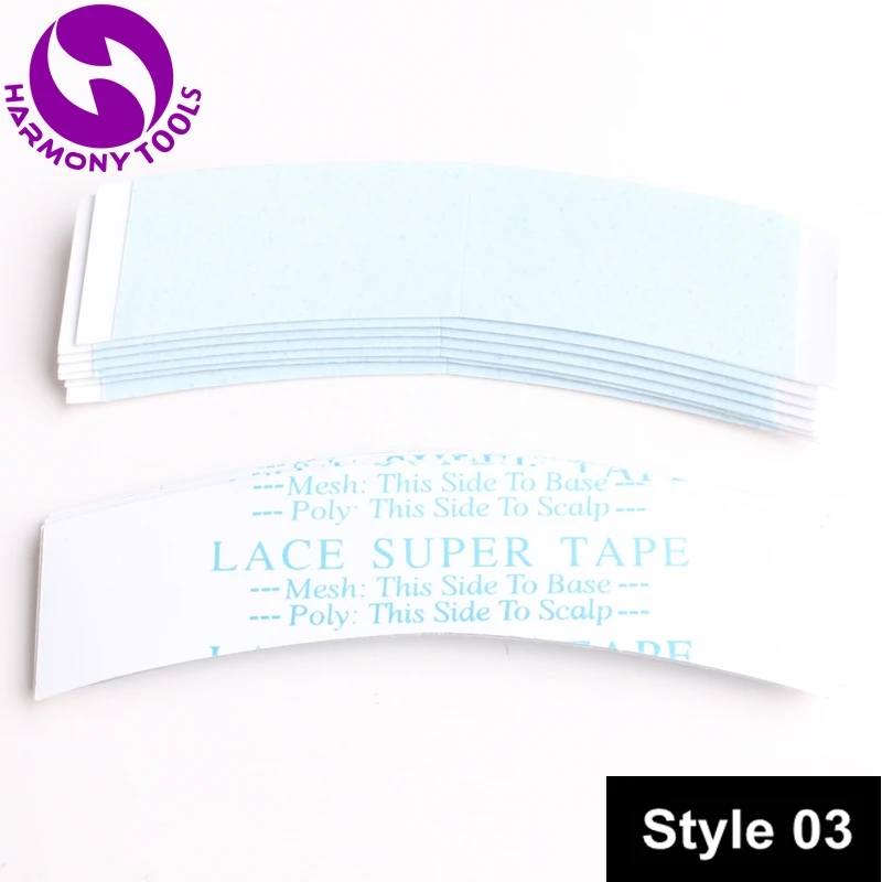 HARMONY-Cinta adhesiva precortada de doble cara para peluca de encaje, pegatinas de 180 "x 3" C Contour Blue-liner, 0.875 Uds.