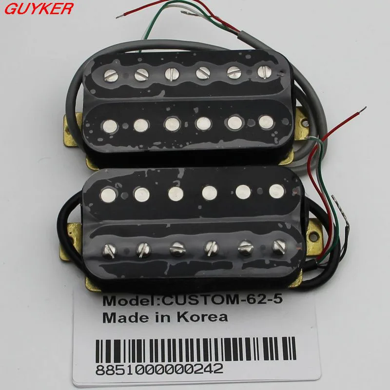 A New Set Of Humbucker Guitar Pickup Set Neck Bridge Custome-62 five Line Black Open Double Pickup