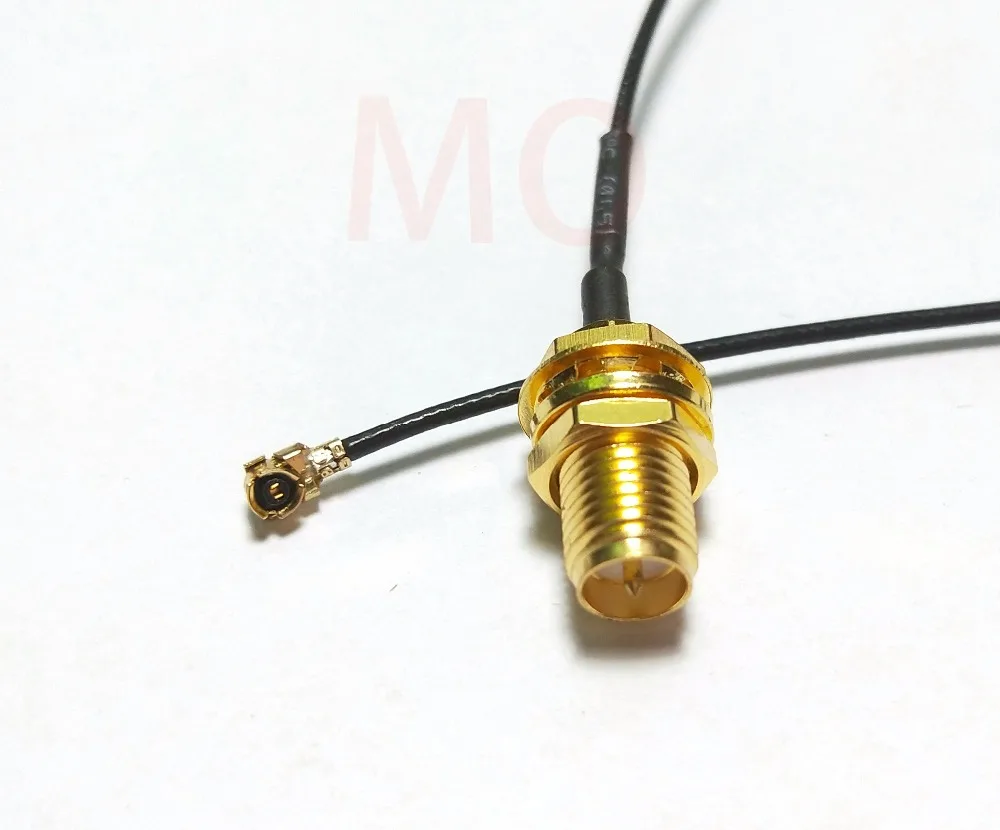 Imagem -02 - Sma Fêmea Pino Masculino Jack para u. fl Ipx 1.13 Trança Jumper Conector de Cabo rf para o Roteador sem Fio do Cabo de Pci Wifi 100 Peças rp